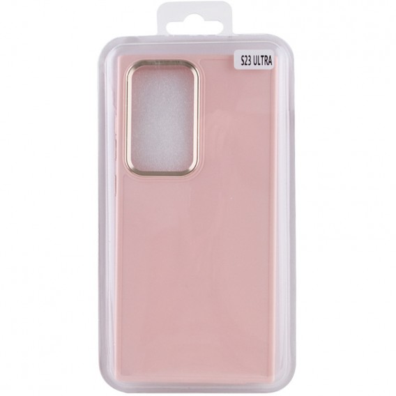 TPU чохол Bonbon Metal Style для Samsung Galaxy S23 Ultra, Рожевий / Light pink