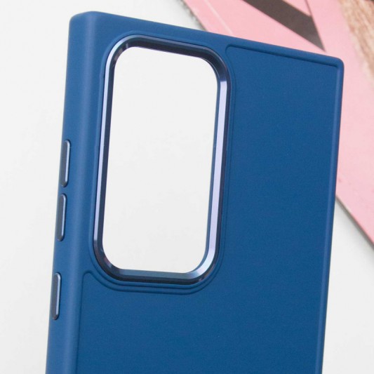 TPU чехол Bonbon Metal Style для Samsung Galaxy S23 Ultra Синий / Denim Blue - изображение 4