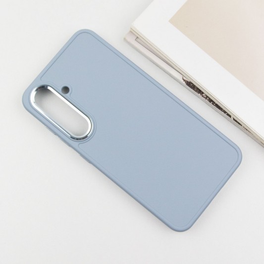 TPU чехол Bonbon Metal Style для Samsung Galaxy S23+ Голубой / Mist blue - изображение 2