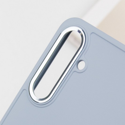 TPU чехол Bonbon Metal Style для Samsung Galaxy S23+ Голубой / Mist blue - изображение 5