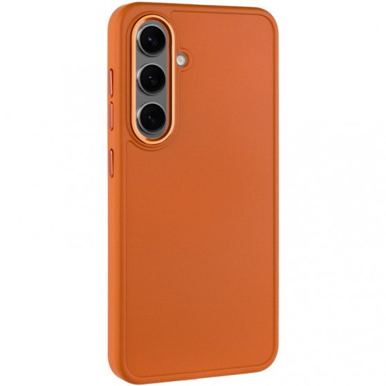 TPU чехол Bonbon Metal Style для Samsung Galaxy S23+ Оранжевый / Papaya