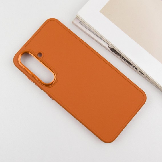 TPU чохол Bonbon Metal Style для Samsung Galaxy S23+, Помаранчевий / Papaya