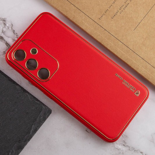Шкіряний чохол Xshield для Samsung Galaxy S23 Червоний / Red - зображення 3 