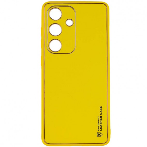 Шкіряний чохол Xshield для Samsung Galaxy S23, Жовтий / Yellow