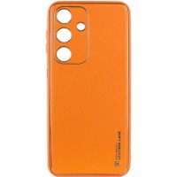 Кожаный чехол Xshield для Samsung Galaxy S23 Оранжевый / Apricot