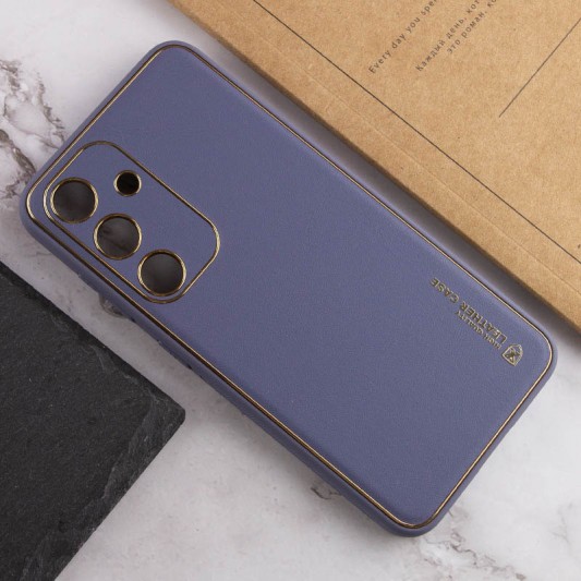 Шкіряний чохол Xshield для Samsung Galaxy S23 Сірий / Lavender Gray - зображення 3 