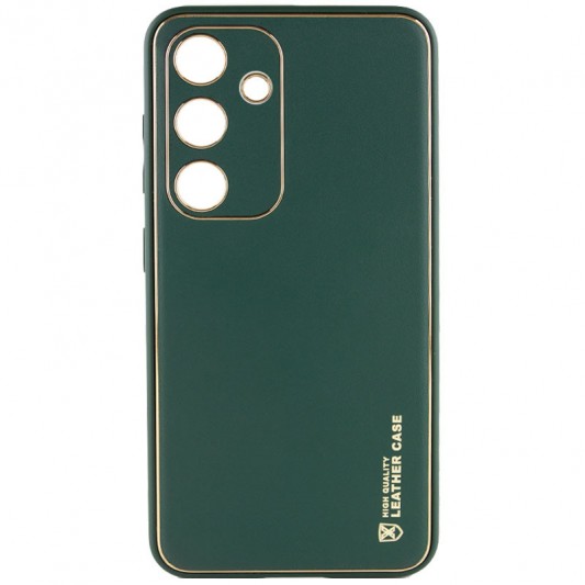 Шкіряний чохол Xshield для Samsung Galaxy S23 Зелений / Army Green