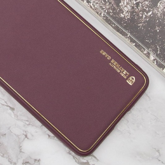 Шкіряний чохол Xshield для Samsung Galaxy S23 Ultra Бордовий / Plum Red - зображення 1 