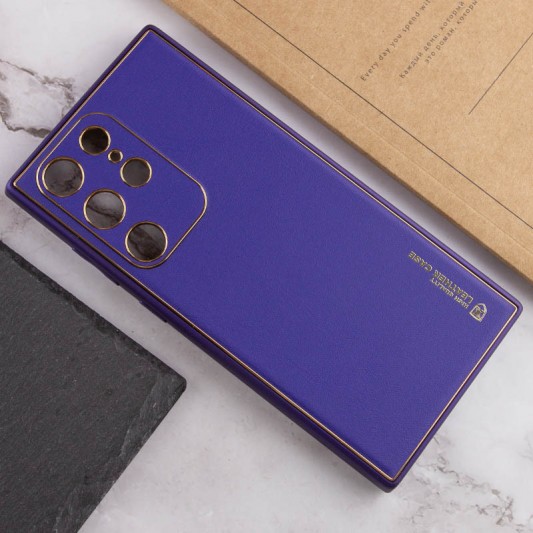 Шкіряний чохол Xshield для Samsung Galaxy S23 Ultra Фіолетовий / Ultra Violet - зображення 3 