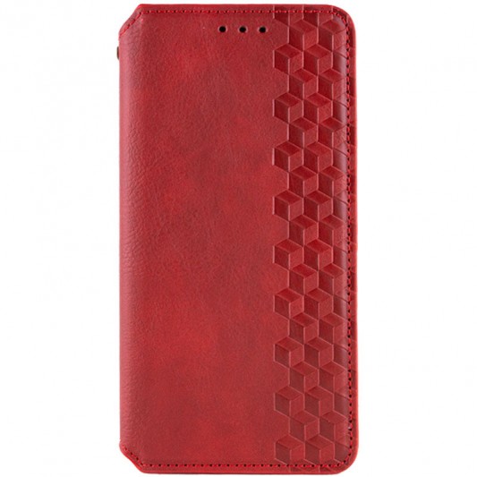 Кожаный чехол-книжка GETMAN Cubic (PU) для Samsung Galaxy A34 5G Красный