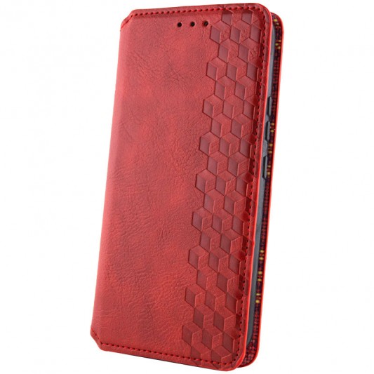 Кожаный чехол-книжка GETMAN Cubic (PU) для Samsung Galaxy A34 5G Красный - изображение 1