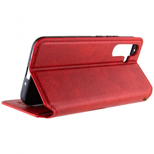 Кожаный чехол-книжка GETMAN Cubic (PU) для Samsung Galaxy A34 5G Красный - изображение 4