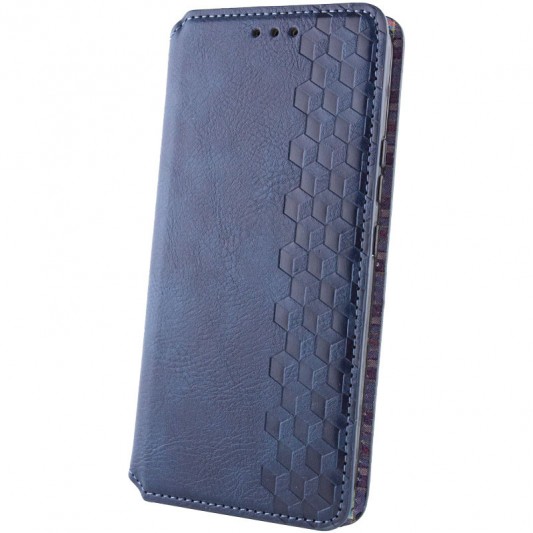 Кожаный чехол-книжка GETMAN Cubic (PU) для Samsung Galaxy A34 5G Синий - изображение 4