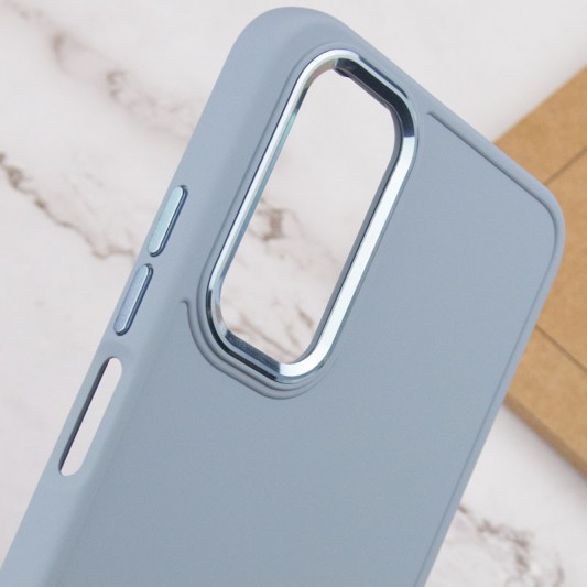 TPU чехол Bonbon Metal Style для Samsung Galaxy A34 5G Голубой / Mist blue - изображение 4