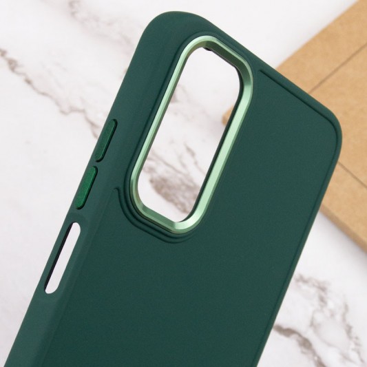TPU чехол Bonbon Metal Style для Samsung Galaxy A34 5G Зеленый / Army green - изображение 4