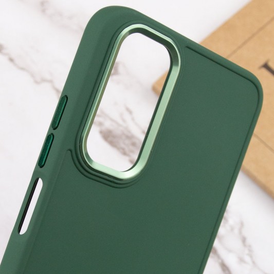 TPU чехол Bonbon Metal Style для Samsung Galaxy A54 5G Зеленый / Pine green - изображение 4