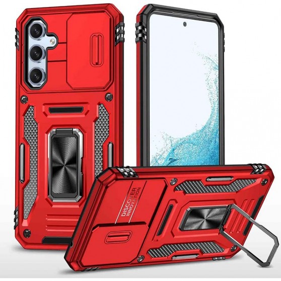 Ударопрочный чехол Camshield Army Ring для Samsung Galaxy A34 5G Красный / Red