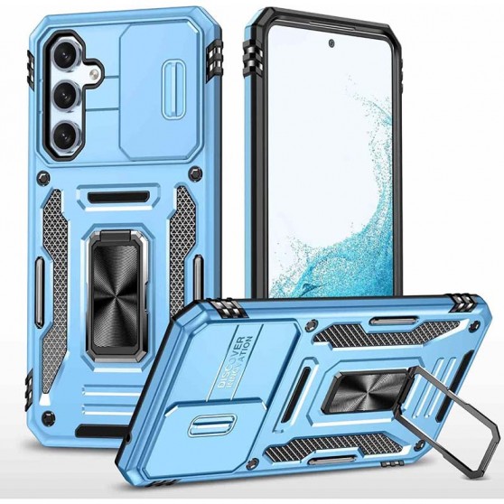 Ударопрочный чехол Camshield Army Ring для Samsung Galaxy A54 5G Голубой / Light Blue