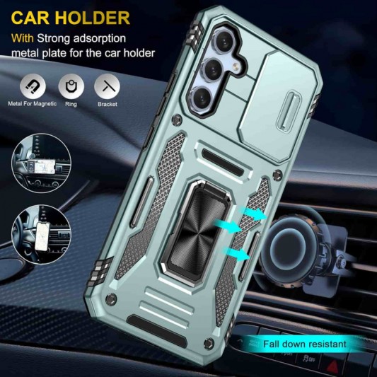 Ударопрочный чехол Camshield Army Ring для Samsung Galaxy A54 5G Зеленый / Light Green - изображение 1