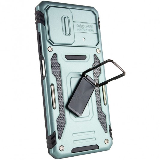 Ударостійкий чохол Camshield Army Ring для Xiaomi Poco X5 5G / Note 12 5G Зелений / Light Green - зображення 3 