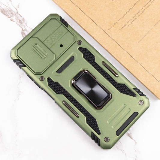 Ударостійкий чохол Camshield Army Ring для Xiaomi Poco X5 5G / Note 12 5G Оливковий / Army Green - зображення 5 