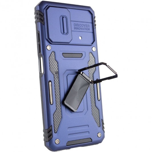 Ударопрочный чехол Camshield Army Ring для Xiaomi Poco X5 5G / Note 12 5G Синий / Navy - изображение 3