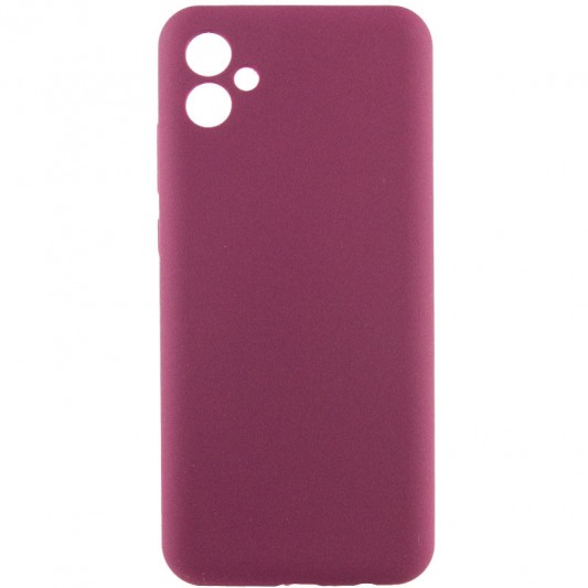 Чехол Silicone Cover Lakshmi Full Camera (AAA) для Samsung Galaxy A04e Бордовый / Plum