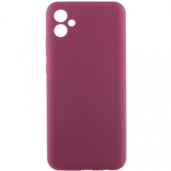 Чехол Silicone Cover Lakshmi Full Camera (AAA) для Samsung Galaxy A04e Бордовый / Plum