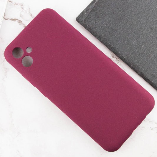 Чехол Silicone Cover Lakshmi Full Camera (AAA) для Samsung Galaxy A04e Бордовый / Plum - изображение 4