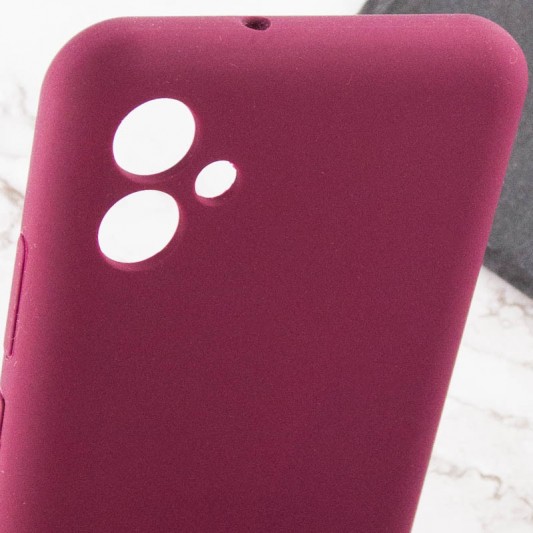 Чехол Silicone Cover Lakshmi Full Camera (AAA) для Samsung Galaxy A04e Бордовый / Plum - изображение 5