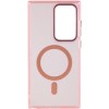 Чехол TPU Lyon frosted with MagSafe для Samsung Galaxy S22 Ultra, Pink