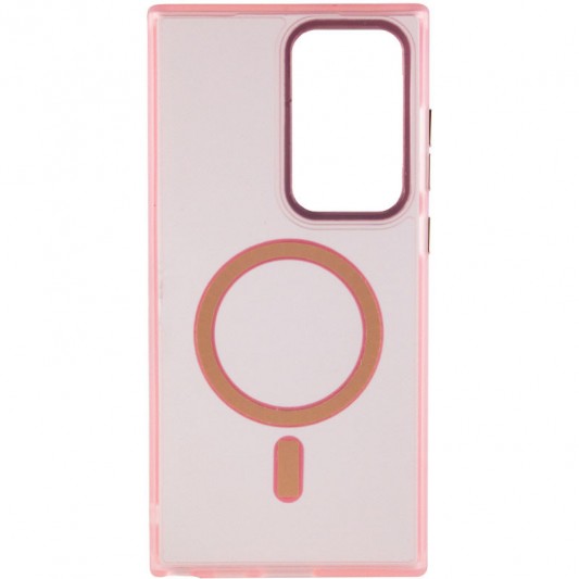 Чехол TPU Lyon frosted with MagSafe для Samsung Galaxy S22 Ultra Pink - изображение 2