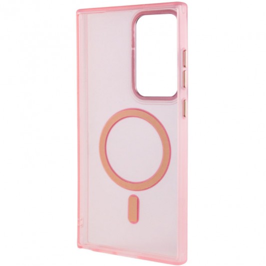 Чехол TPU Lyon frosted with MagSafe для Samsung Galaxy S22 Ultra Pink - изображение 3