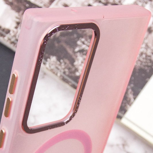 Чехол TPU Lyon frosted with MagSafe для Samsung Galaxy S22 Ultra Pink - изображение 5