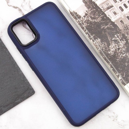 Чохол TPU+PC Lyon Frosted для Samsung Galaxy A04e Navy Blue - зображення 3 