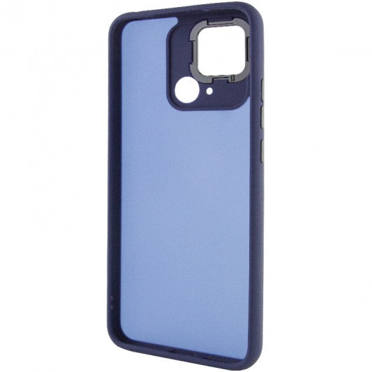 Чехол TPU+PC Lyon Frosted для Xiaomi Redmi 10C Navy Blue - изображение 2