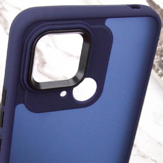 Чехол TPU+PC Lyon Frosted для Xiaomi Redmi 10C Navy Blue - изображение 4