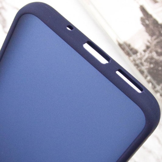 Чехол TPU+PC Lyon Frosted для Xiaomi Redmi 10C Navy Blue - изображение 5
