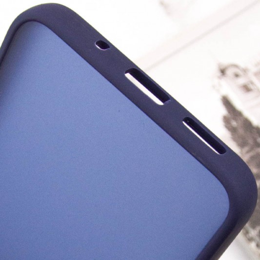 Чехол TPU+PC Lyon Frosted для Xiaomi Redmi 12C Navy Blue - изображение 5