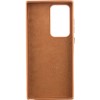 Кожаный чехол Bonbon Leather Metal Style для Samsung Galaxy S22 Ultra, Коричневый / Brown