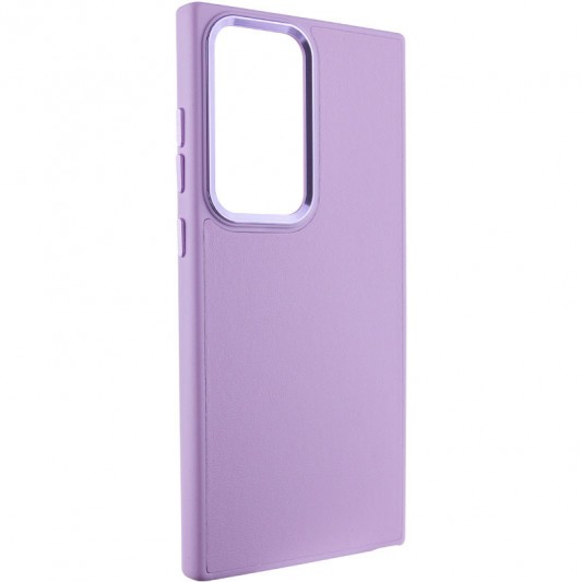 Кожаный чехол Bonbon Leather Metal Style для Samsung Galaxy S22 Ultra Сиреневый / Dasheen - изображение 1