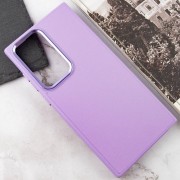 Кожаный чехол Bonbon Leather Metal Style для Samsung Galaxy S22 Ultra, Сиреневый / Dasheen