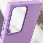 Кожаный чехол Bonbon Leather Metal Style для Samsung Galaxy S22 Ultra, Сиреневый / Dasheen