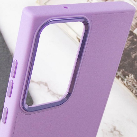 Кожаный чехол Bonbon Leather Metal Style для Samsung Galaxy S22 Ultra Сиреневый / Dasheen - изображение 4