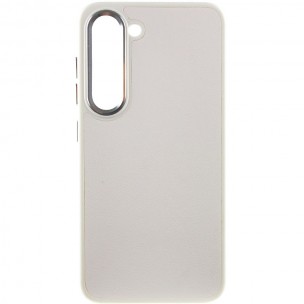Кожаный чехол Bonbon Leather Metal Style для Samsung Galaxy S22+ Белый / White
