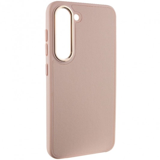 Кожаный чехол Bonbon Leather Metal Style для Samsung Galaxy S22+ Розовый / Light pink - изображение 1