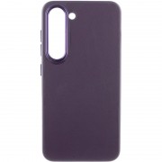 Кожаный чехол Bonbon Leather Metal Style для Samsung Galaxy S22+ Фиолетовый / Dark Purple
