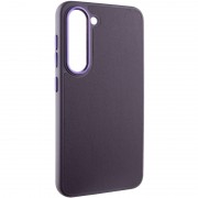 Кожаный чехол Bonbon Leather Metal Style для Samsung Galaxy S22+, Фиолетовый / Dark Purple