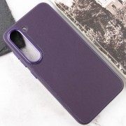 Кожаный чехол Bonbon Leather Metal Style для Samsung Galaxy S22+, Фиолетовый / Dark Purple