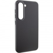 Кожаный чехол Bonbon Leather Metal Style для Samsung Galaxy S22+, Черный / Black